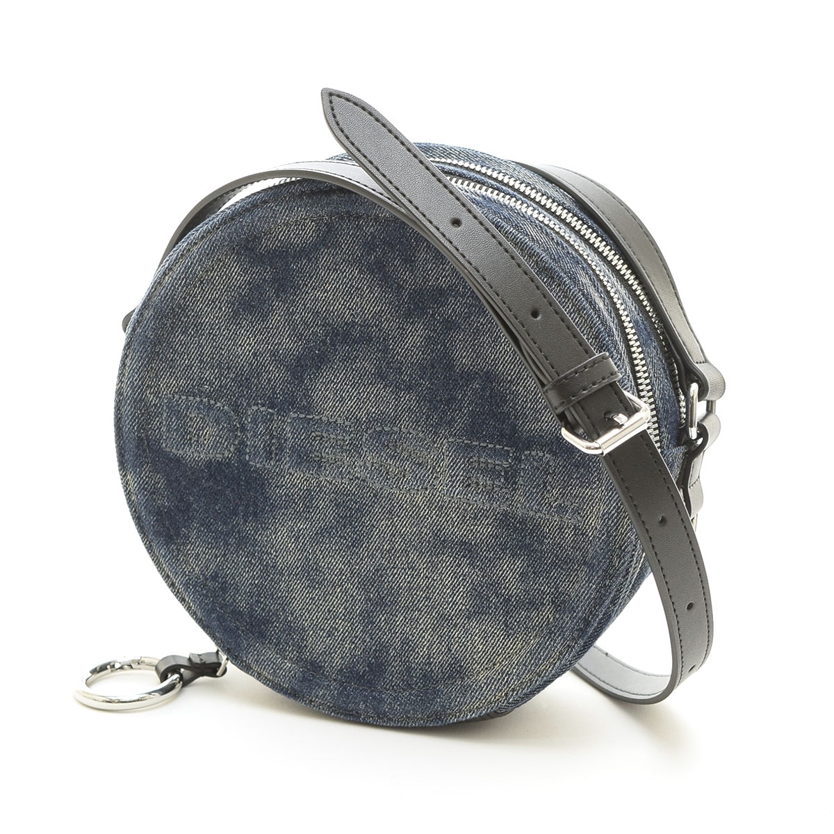 ■533747 DIESEL ディーゼル ●ショルダーバッグ 丸型デニムポシェット レディース インディゴ ブルー拍卖