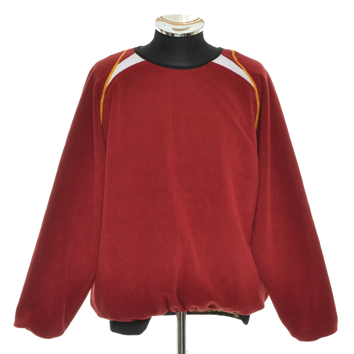 〇520476 DESCENTE デサント ○ピステシャツ 長袖 フリース サイズS メンズ レッド拍卖