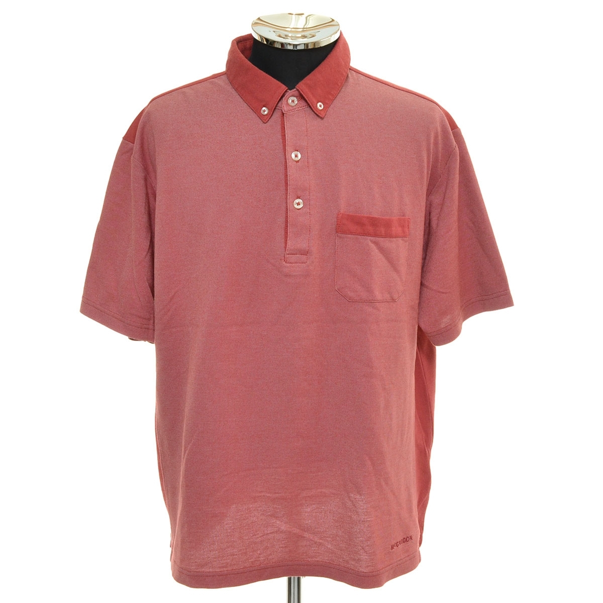 〇551546 McGREGOR マクレガー ○ポロシャツ 半袖 サイズLL メンズ レッド拍卖