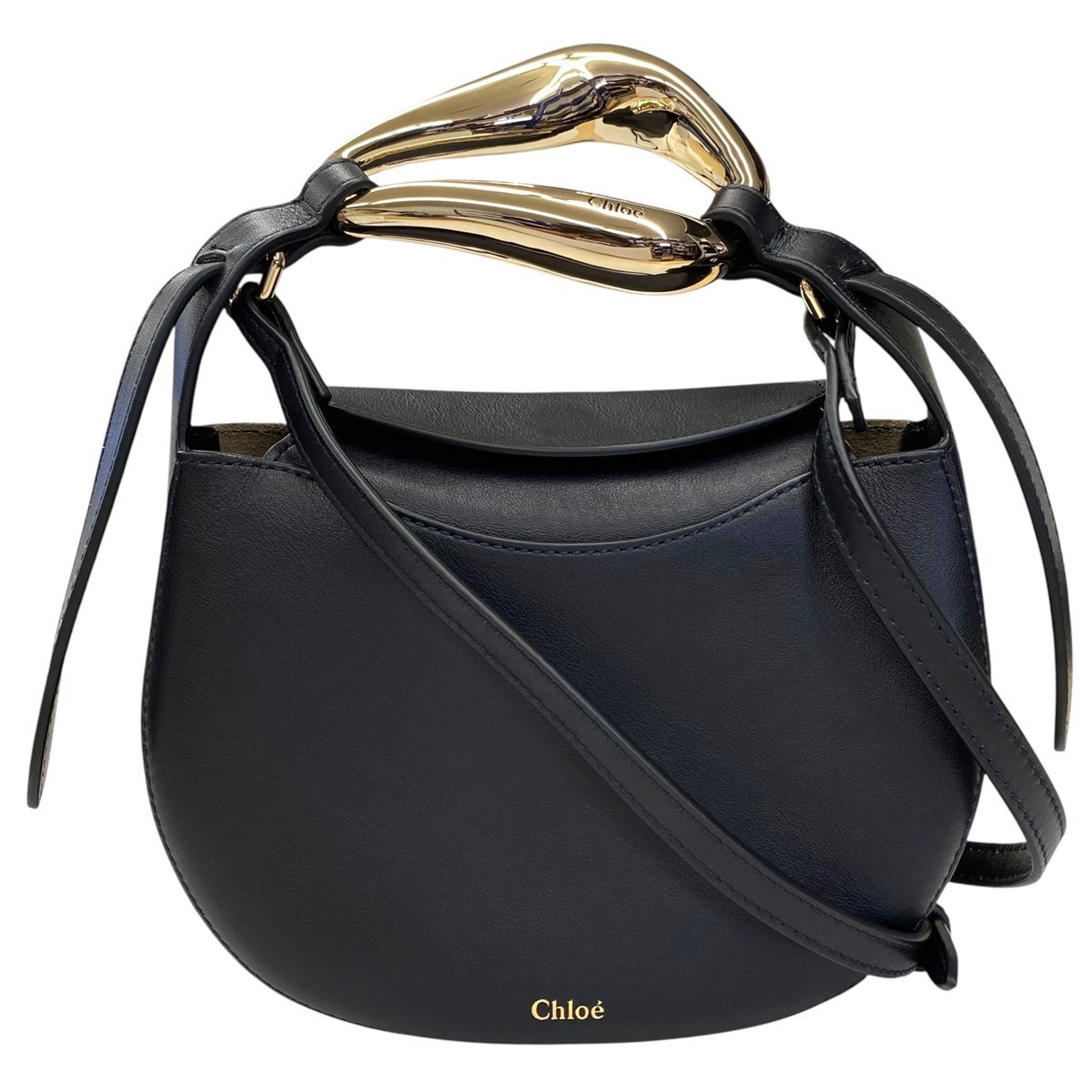 Chloe クロエ KISS SMALL BAG スモールバッグ ショルダーバッグ ブラック 黒 レザー 肩掛けカバン 斜め掛けバッグ レディース【中古】拍卖