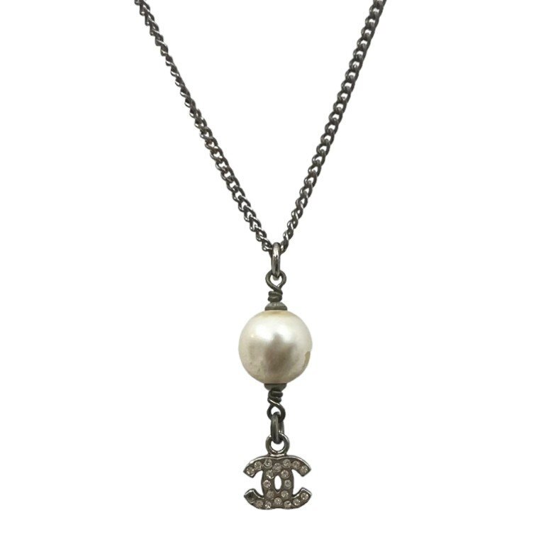 【中古】|CHANEL シャネル ココマーク フェイクパール ラインストーン ネックレス レディース アクセサリー拍卖