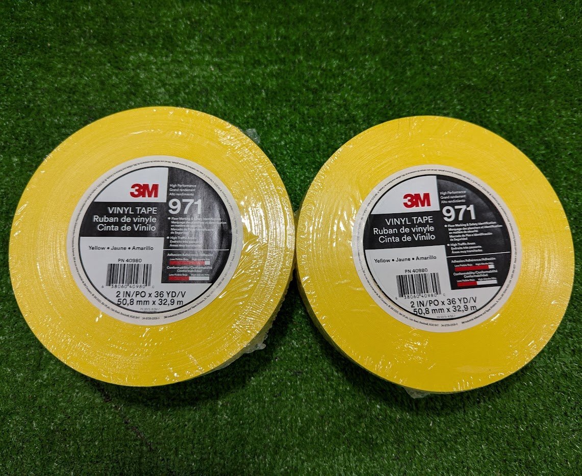 未使用品 3M ビニールテープ 971 イエロー 50.8mm×32.9m 2巻セット拍卖
