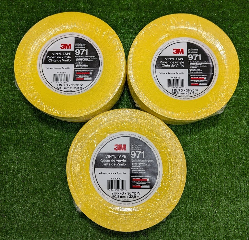 未使用品 3M ビニールテープ 971 イエロー 50.8mm×32.9m 3巻セット拍卖