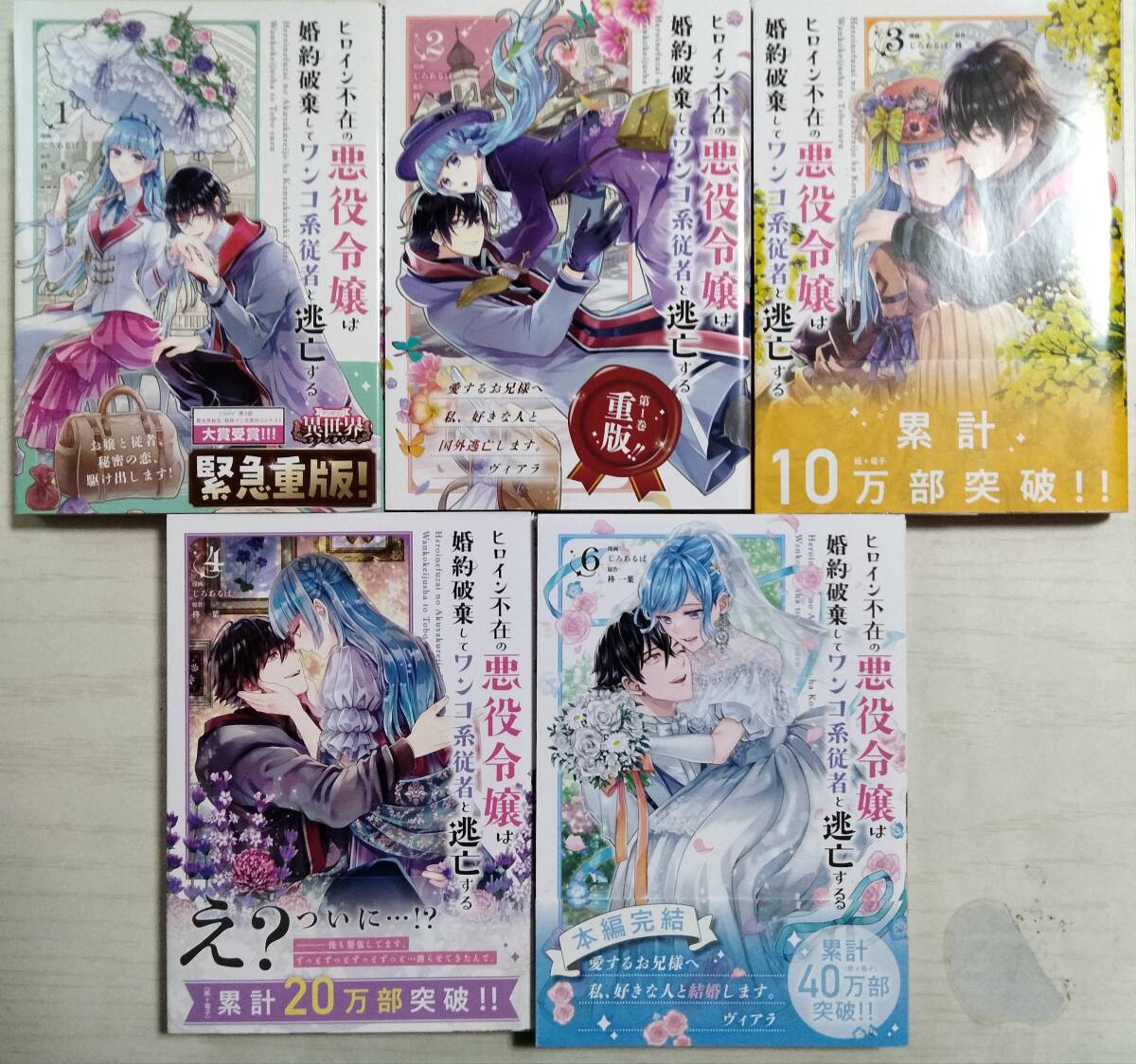 じろあるば/ ヒロイン不在の悪役令嬢は婚約破棄してワンコ系従者と逃亡する 1~4・6巻 原作: 柊一葉<送料2個口>拍卖