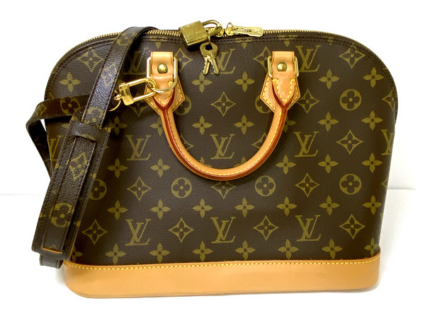 【即決】≪状態良好◎≫ LOUIS VUITTON ルイヴィトン モノグラム アルマ ハンドバッグ ショルダーストラップ付き M51130 BA0946拍卖