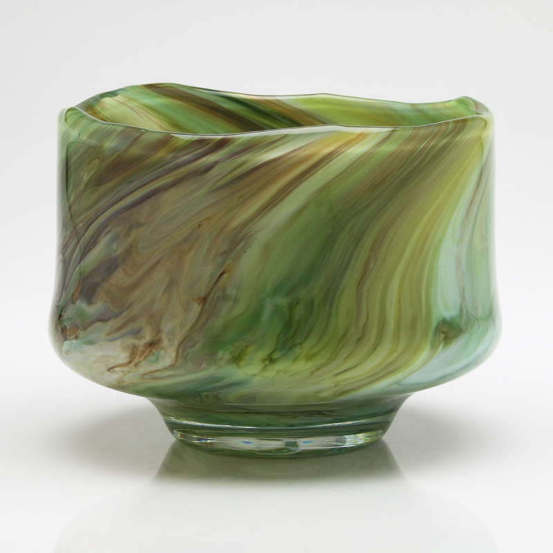 【松森美術】黒川大介 作『星脈 硝子茶碗(筒)』共箱付 ku816-2拍卖