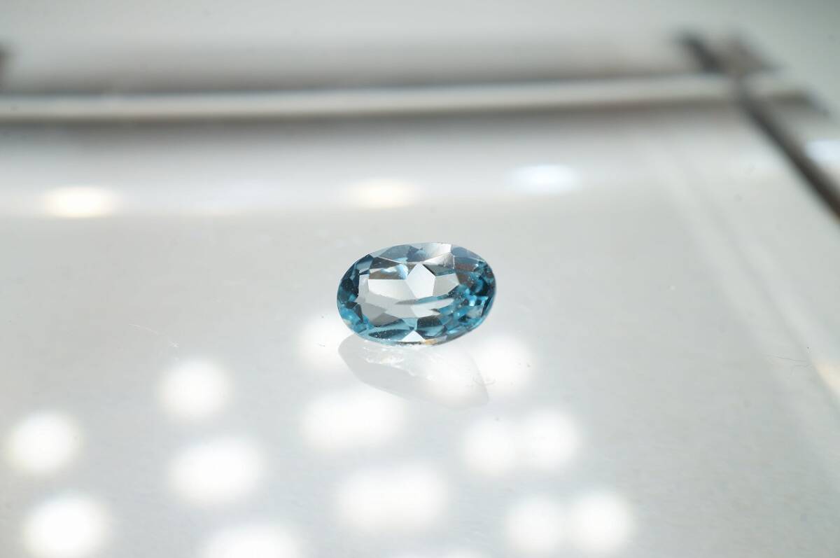 希少!【高級宝飾品用高品質ルース】透明度抜群のアクアマリン極上ルース0.38ct甲府で研磨【3月誕生石】拍卖