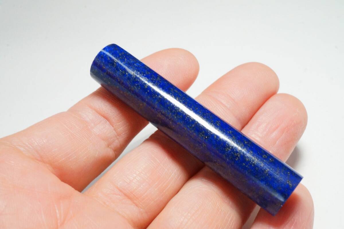 希少な極上品【早い者勝ち!即決特別価格】美しい天然ラピスラズリの印材甲府の貴石細工彫刻職人製作【印鑑】12.4mm丸②拍卖