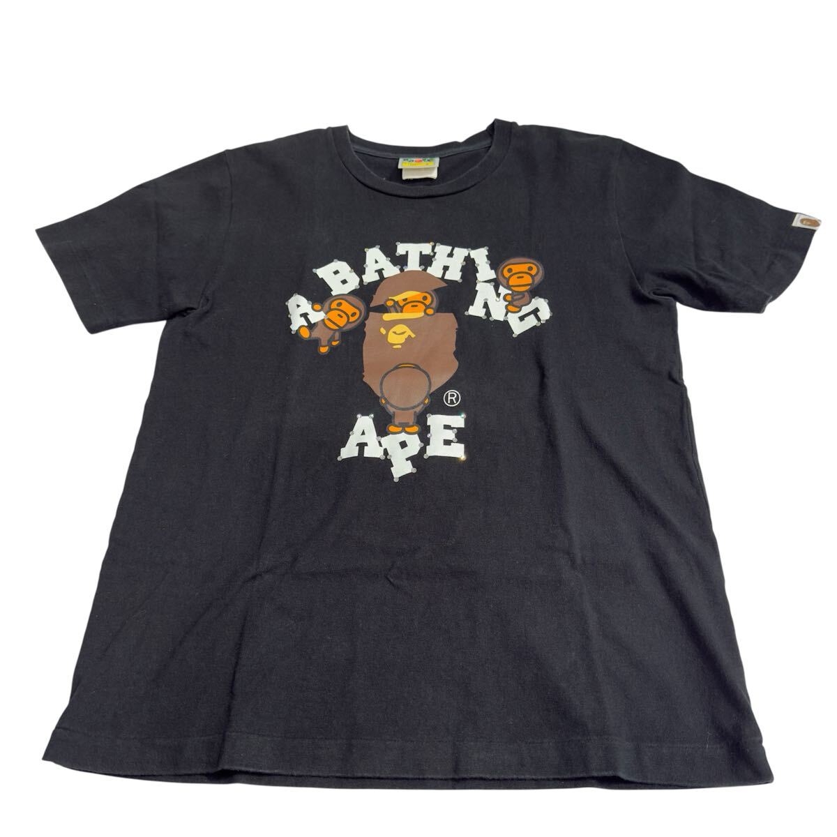●H7-6-138 アベイシングエイプ Tシャツ カレッジロゴ マイロ 大猿 中古品拍卖