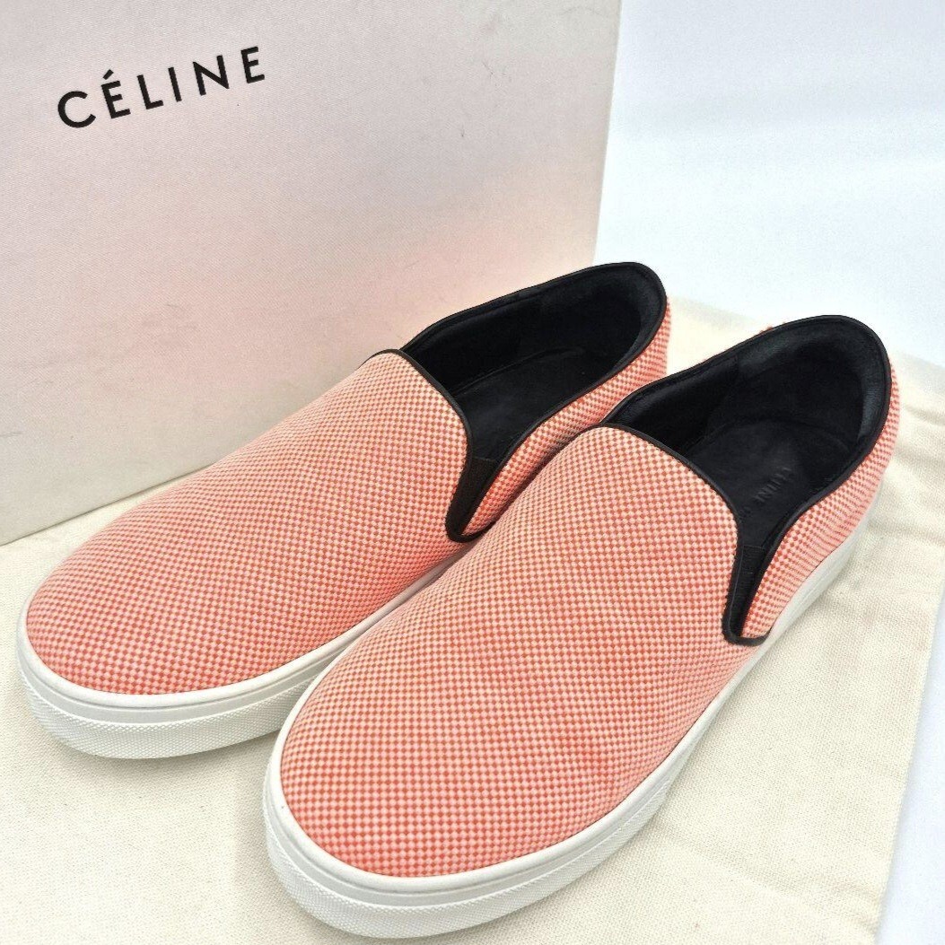 【希少品】CELINE スニーカー 24.5 セリーヌスリッポン レディース 靴拍卖