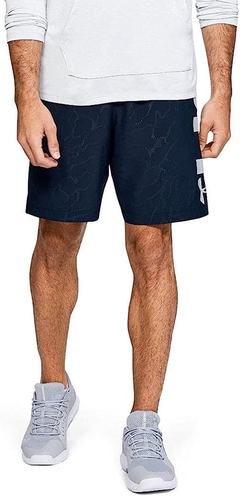 【KCM】Z-2under-204-MD★展示品★【アンダーアーマー】メンズ ウーブン ハーフパンツ ショートパンツ 1351670 ネイビー サイズMD拍卖