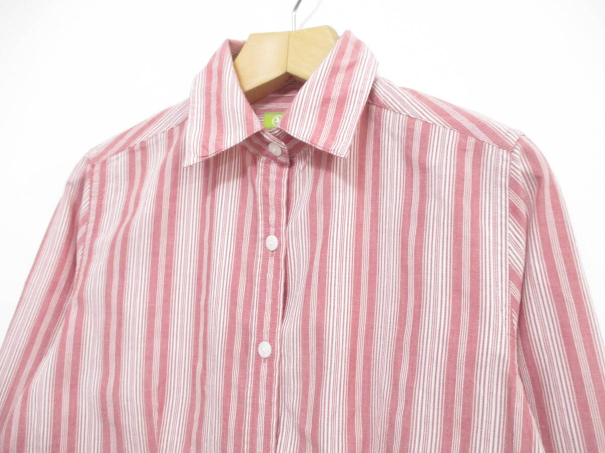 【AIGLE】エーグル◆ストライプ 長袖シャツ コットン◆レディース S拍卖