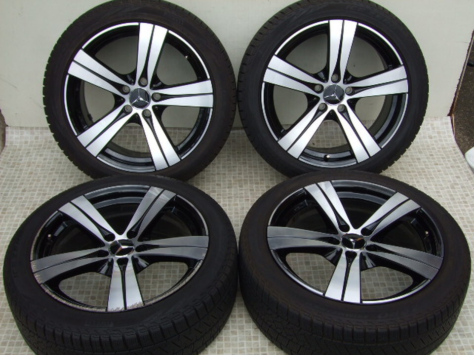 メルセデスベンツCクラス純正ホイール W206 7.5J 112 +40 2022年製 バリ溝 225/45R18 4本 E13拍卖