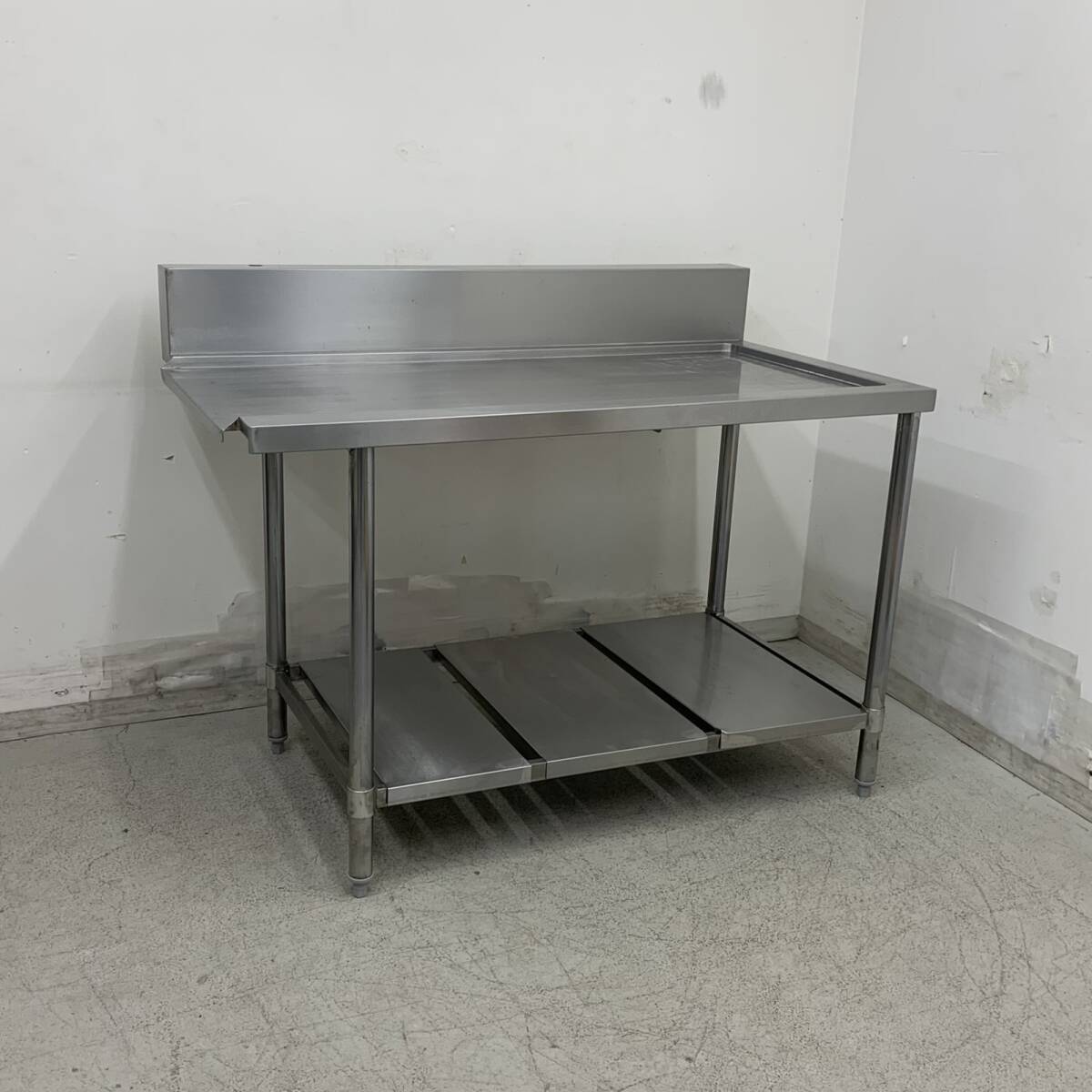 【中古】 A08311 ソイルド水切り台 W1200(+25) x D700 x H800(+150) mm ステンレス 食器洗浄機用【業務用】【厨房用】【家財おまかせ便】拍卖