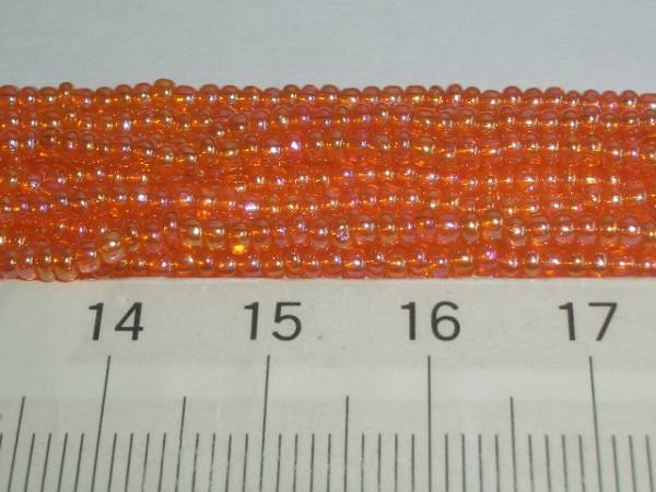 定形外(定形)郵便送料無料(丸小)レインボービーズ:オレンジ(△122)1本(約1㍍)拍卖