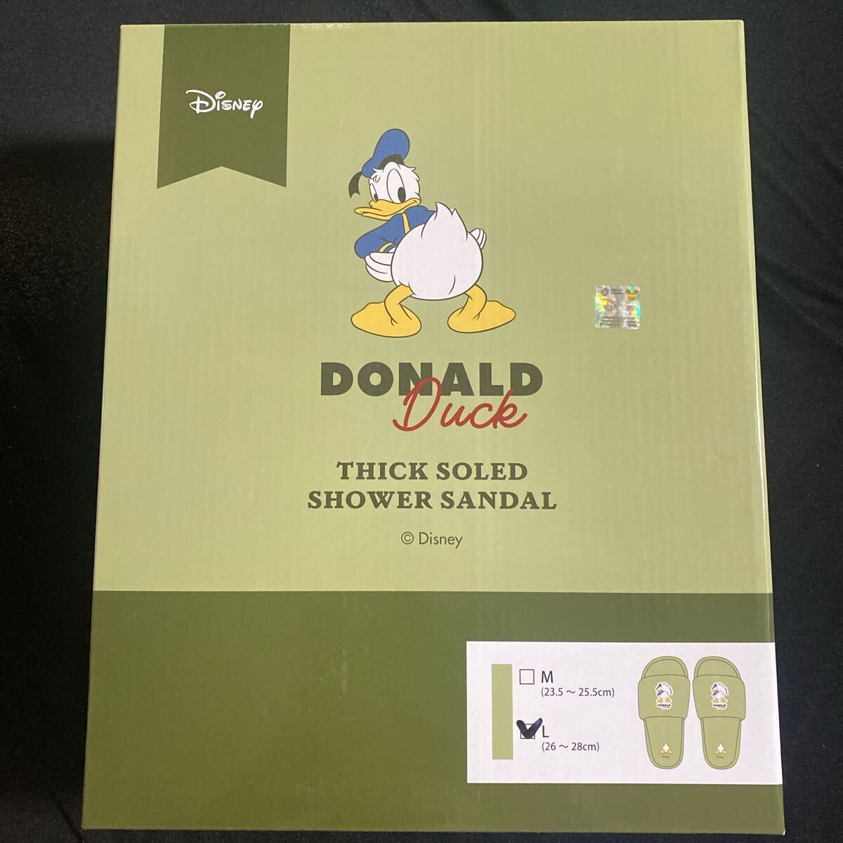 Disneyディズニー★ドナルドダック★シャワーサンダル★グリーン★Lサイズ26〜28cm拍卖