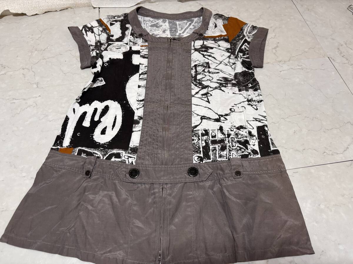 d4221◆セモアージュ Cest moijeu 切り替えチュニックベスト◆日本製拍卖