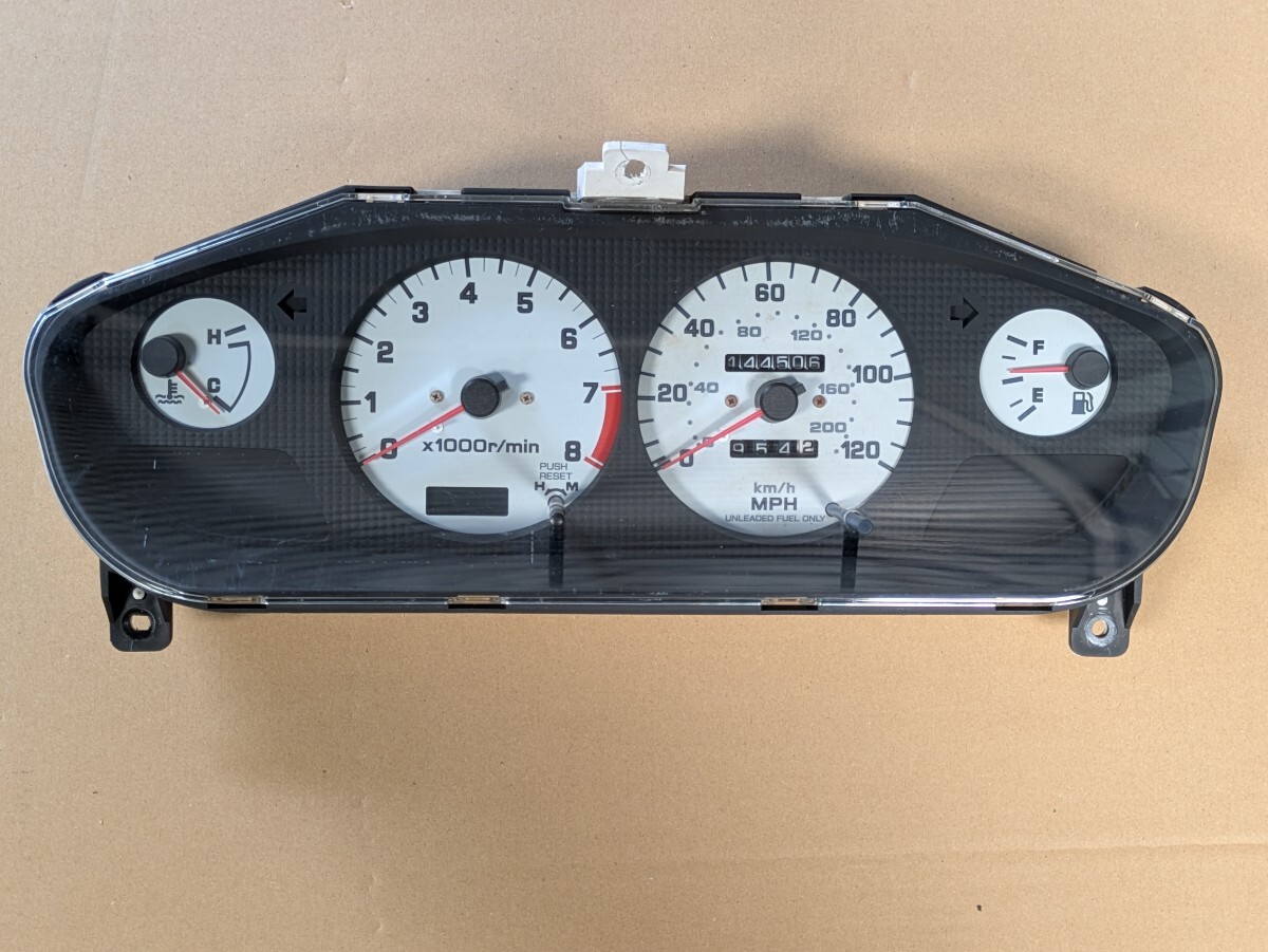 希少 オーテックバージョン KsMF-T 日産 純正 S14 シルビア 前期 SR20DET 5MT マニュアル スピードメーター ホワイト NISSAN メーター拍卖