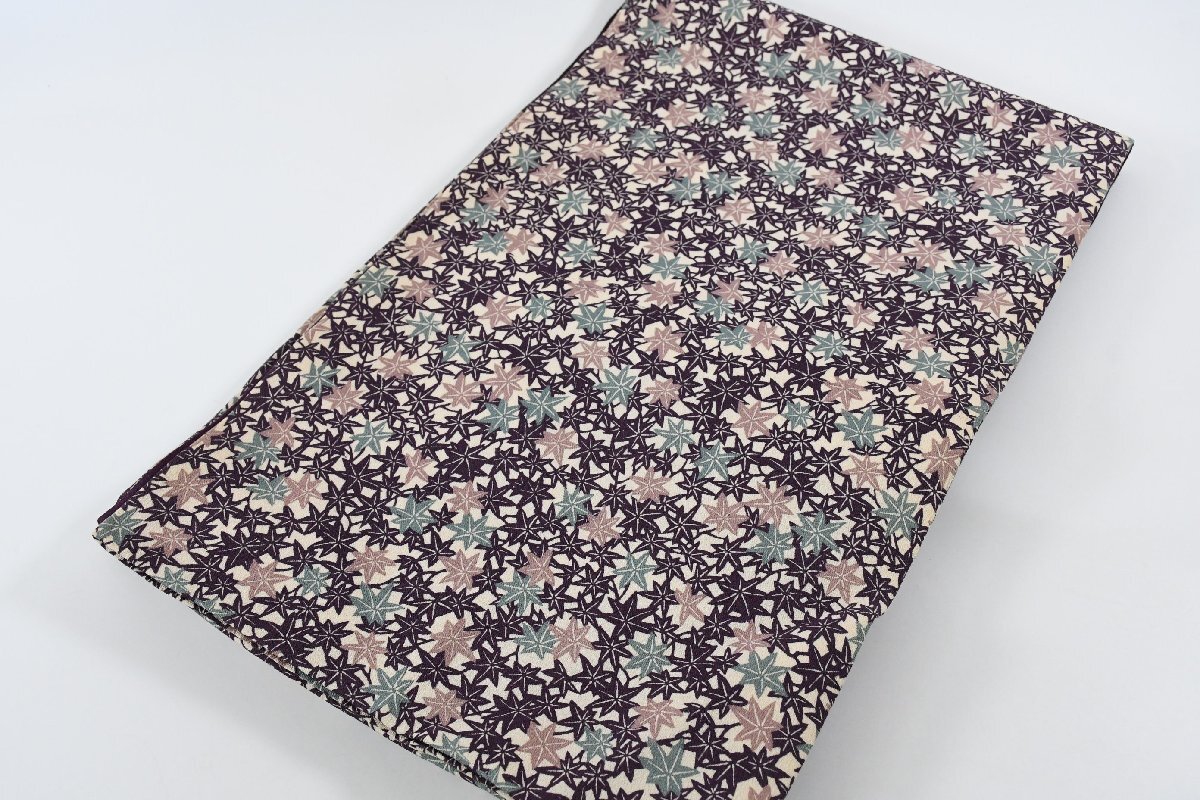 袋名古屋帯 六通柄 紅葉 楓 流水 帯丈386cm ★着物屋 ne-15524 桜庭呉服店拍卖