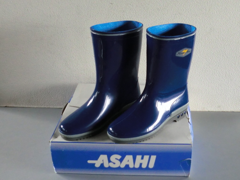 新品 22cm 2E KG33901 マリンボーイ 11 ネイビー 紺色 長靴 アサヒ ASAHI 艶あり レインシューズ 通学拍卖