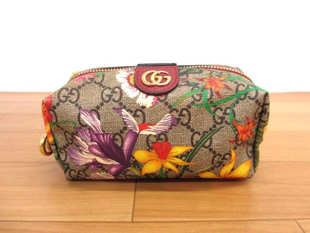 良品 グッチ 548394 オフィディア GGフローラ コスメティックポーチ拍卖