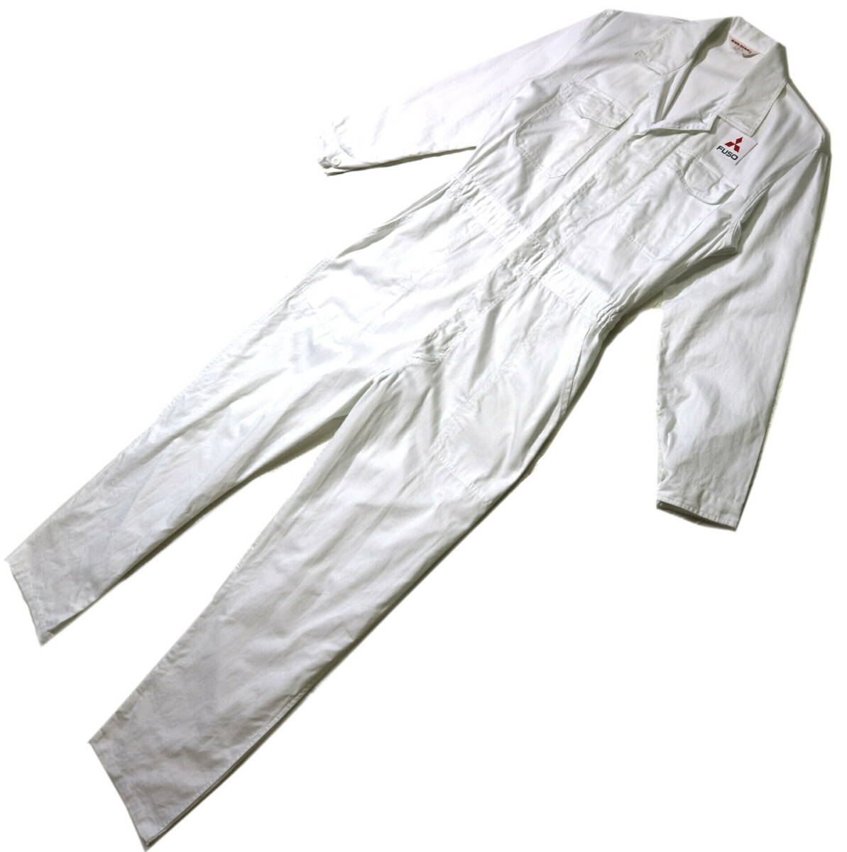 かなり良好!◆FUSO 三菱ふそう 綿100地 春秋用 つなぎ◆Lサイズ(身長174センチまで) 春秋、初夏拍卖