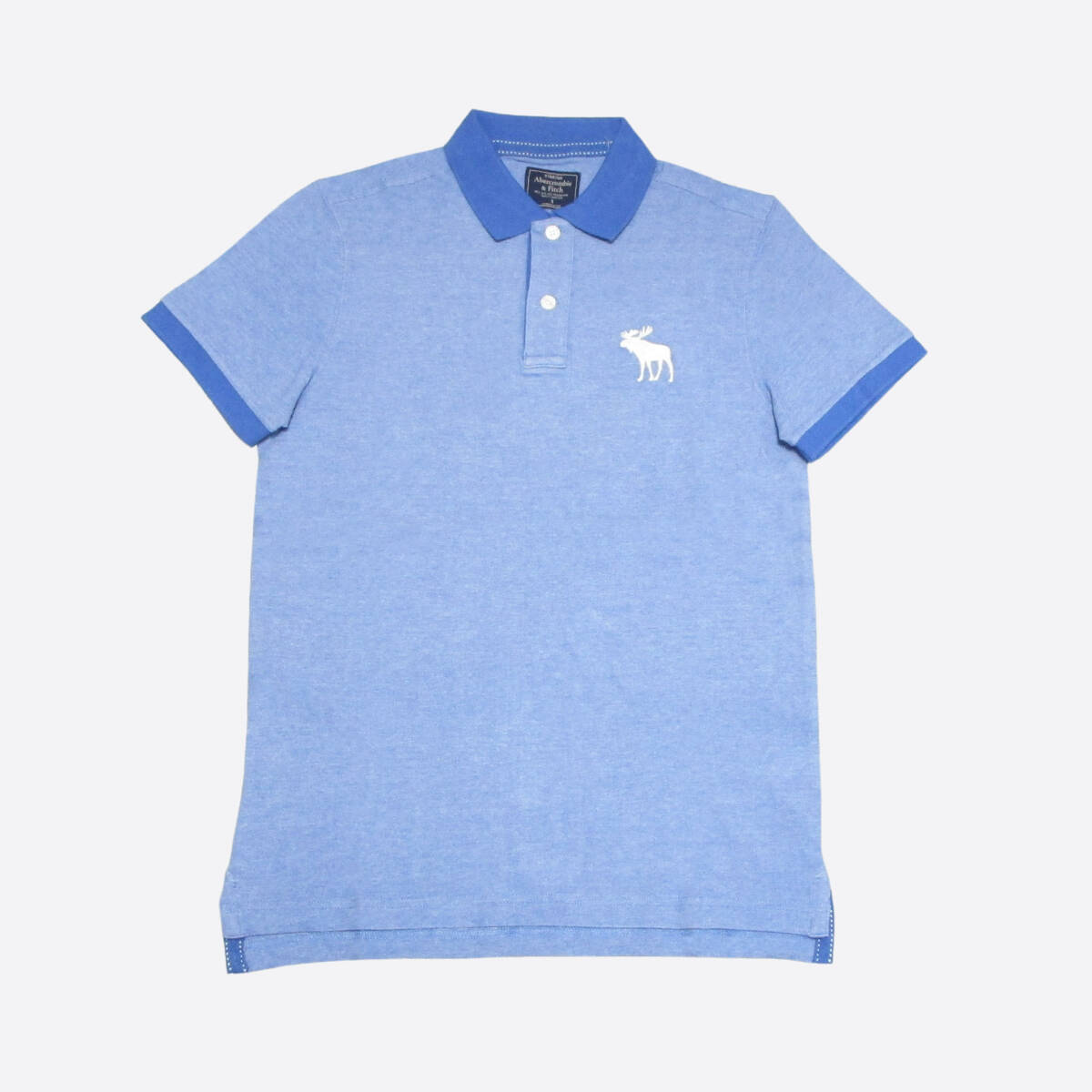 ★SALE★Abercrombie & Fitch/アバクロ★ビッグアイコンポロシャツ (Blue/S)拍卖