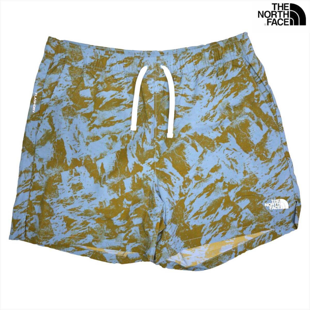 US限定新品 ノースフェイス ショートパンツ (M/SHORT) ブルーxカーキ系 FLASHDRY/速乾/軽量 THE NORTH FACE 日本未発売 /fa23拍卖