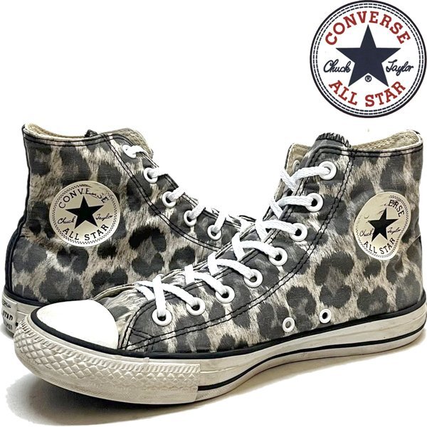 1点物◆コンバース豹柄オールスター26.5ハイカットシューズ古着メンズレディースOKアメカジブランド/ストリートUSスニーカーブランド349154拍卖