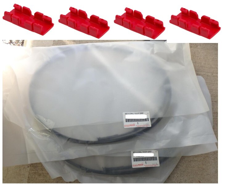 ★左右 クリップ付き★トヨタ 新品 未使用 純正部品 ヴィッツ ルーフ ドリップ モール サイドフィニッシュ モールディング TOYOTA VITZ 13#拍卖