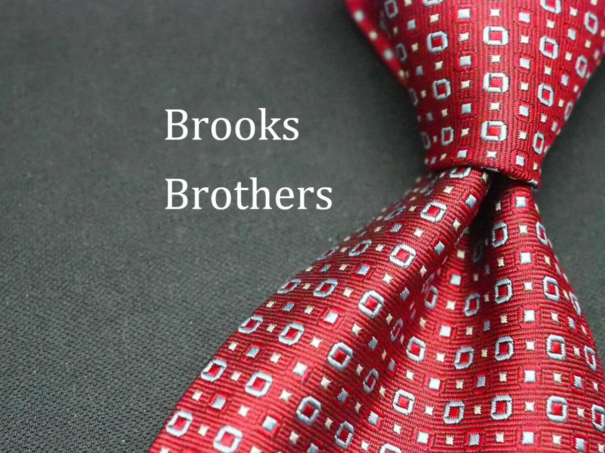 美品【BROOKS BROTHERS ブルックスブラザーズ】 E2509 赤ワイン系 SILK ブランド ネクタイ 古着 良品拍卖