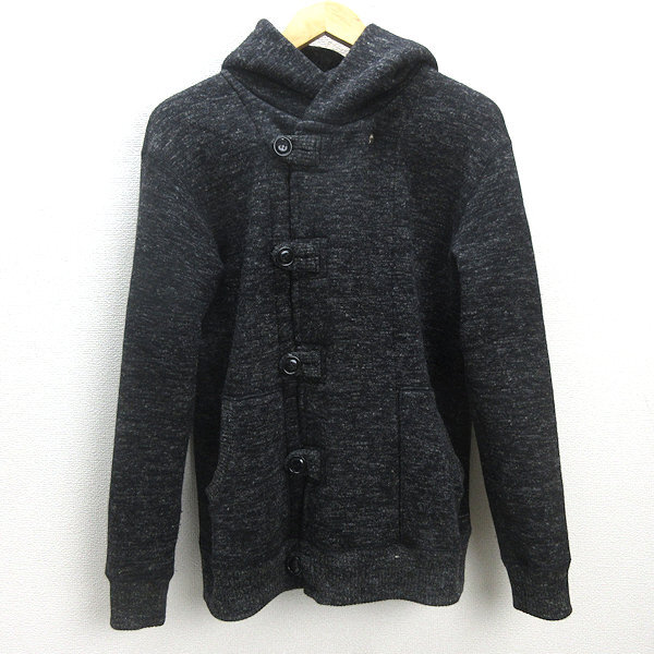 Q■日本製■カバンドズッカ/ZUCCA フーディーモヘアニットジャケット■灰【メンズM】MENS/121【中古】拍卖
