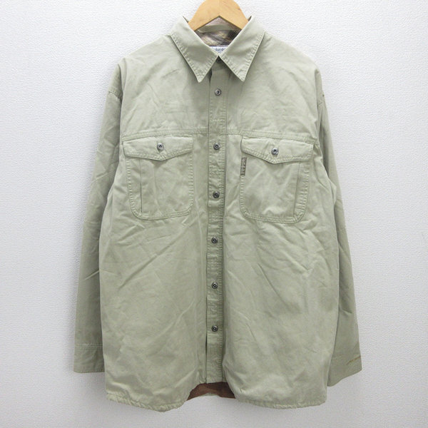 H■コロンビア/Columbia EM7547 フォートロックIIシャツ ジャケット【XL】ベージュ/MENS■46【中古】拍卖