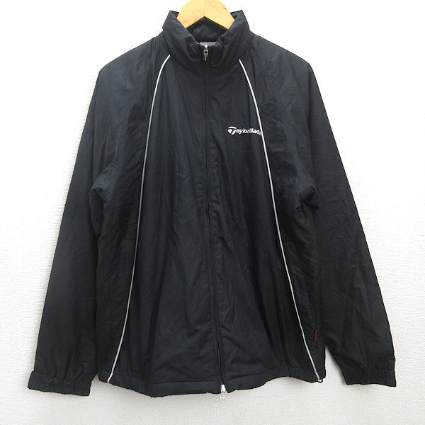 H■テーラーメイド/TaylorMade ゴルフジャケット ウェア ブルゾン【O】黒/MENS■65【中古】拍卖