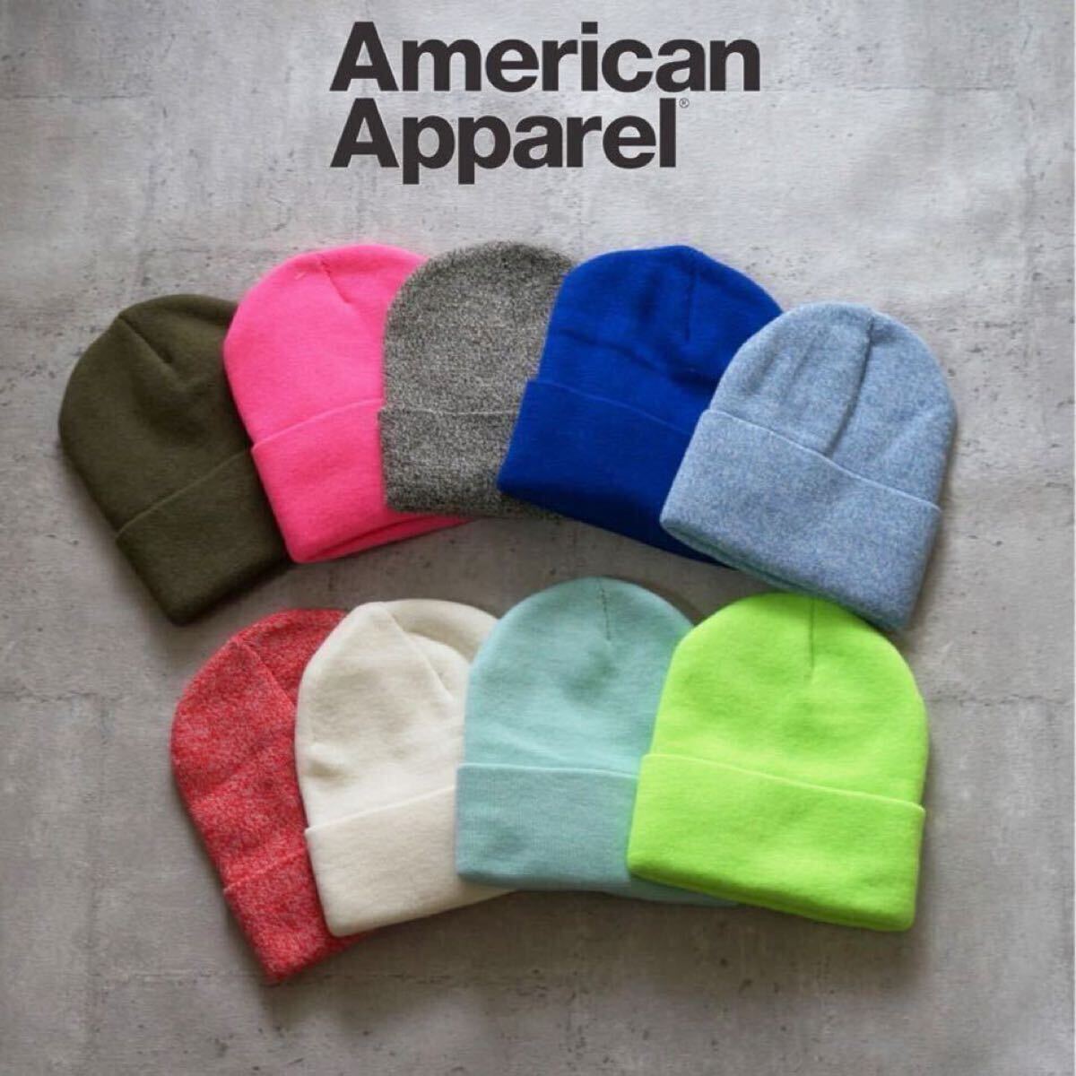 アメリカンアパレルAmerican Apparel/ニットキャップ9点セット!ビーニー ニット帽 ユニセックス RSAKWBN/AAPNC001拍卖