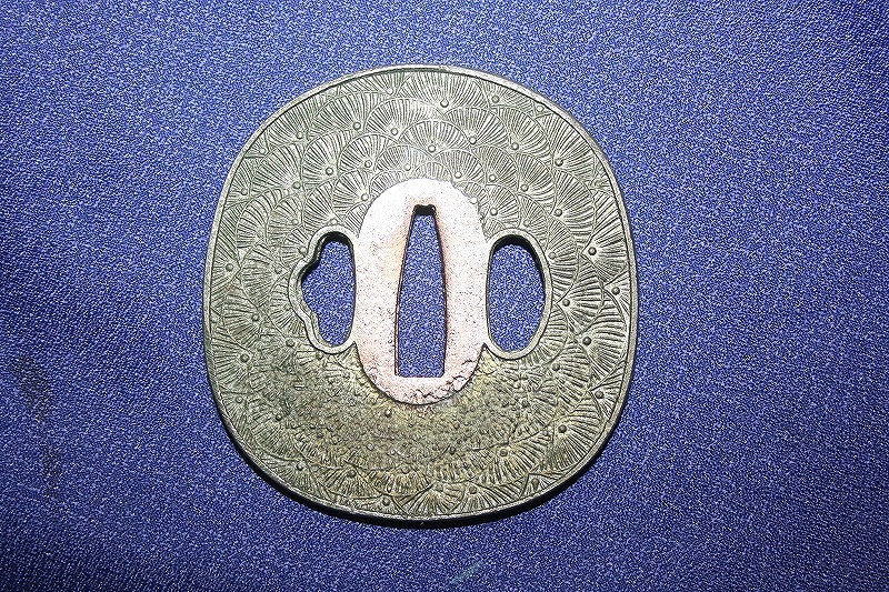 扇波図大刀鍔!拍卖