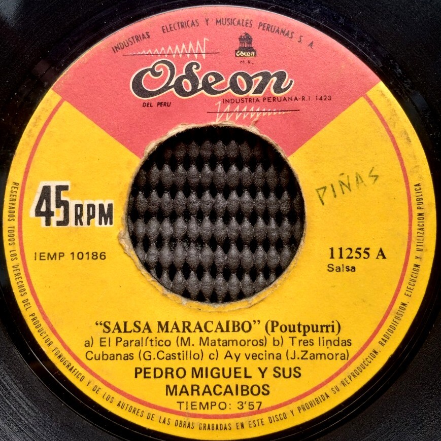 PEDRO MIGUEL Y SUS MARACAIBOS SALSA MARACAIBO GAYTA Y SORONGO サルサ拍卖