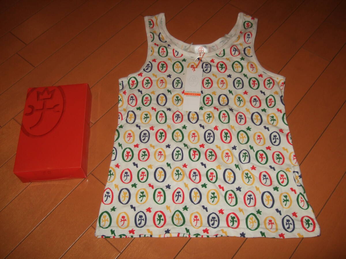新品タグ付送料込即決☆カステルバジャックスポーツ プリントタンクトップ☆サイズ42 拍卖