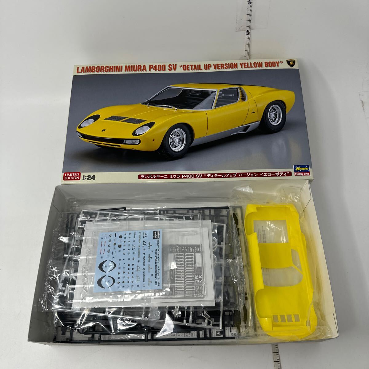 未使用 ハセガワ 1/24 ランボルギーニ ミウラ P400 SV ディテールアップ バージョン イエローボディ 85714160拍卖