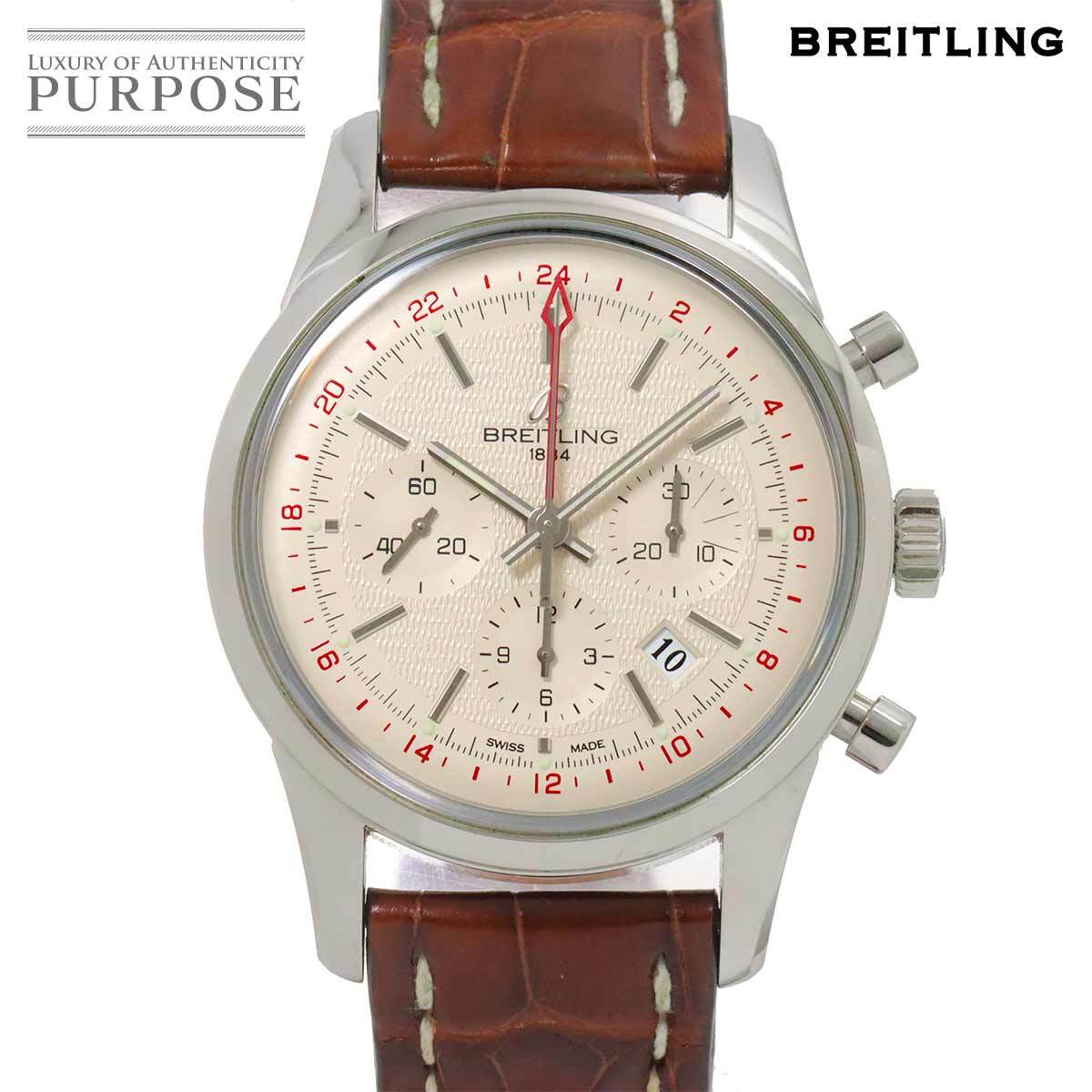 ブライトリング BREITLING トランスオーシャン クロノグラフ GMT AB0451 世界限定2000本 腕時計 デイト 自動巻き Transocean 90282569拍卖
