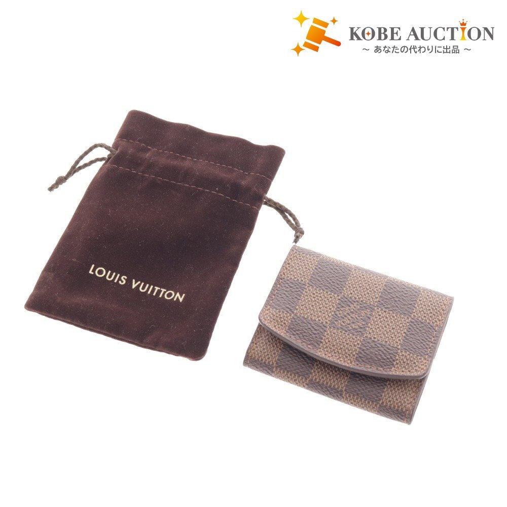 ■ ルイヴィトン カフスケース アクセサリーケース ダミエ メンズ レディース ブラウン 袋付き 未使用拍卖