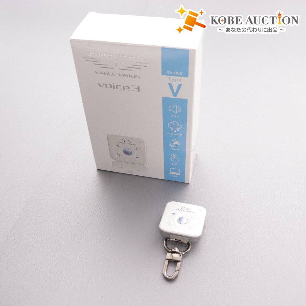 ■ イーグルビジョン ゴルフ用GPS距離測定器 voice3 EV-803 TypeV ゴルフ用品 GPSナビ 音声案内 通電確認済み 付属品付き拍卖