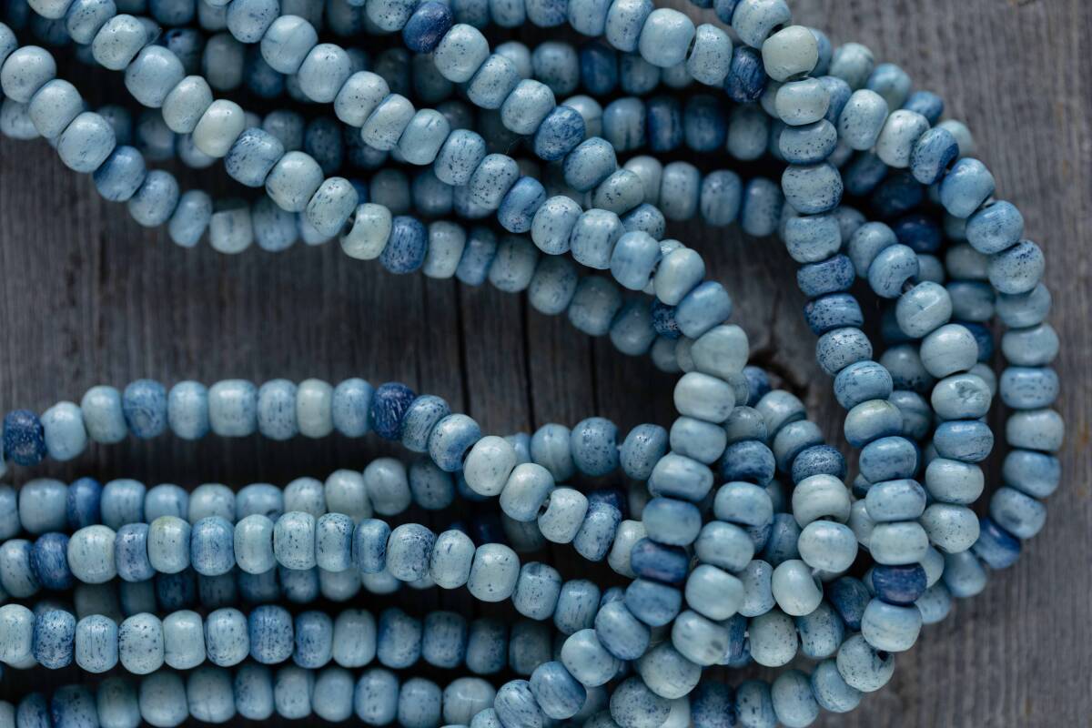 *数量限定 藍染bone beads拍卖