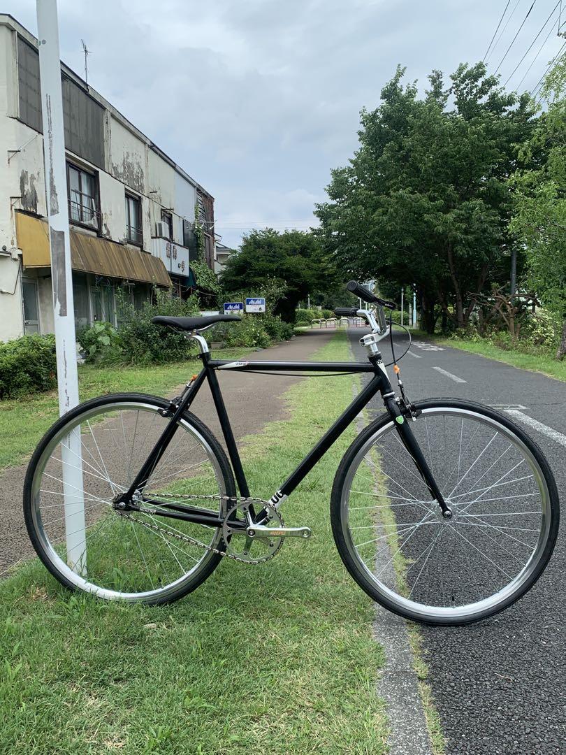 【完成車】Chargebike PLUG RACER ピスト ブラック シングル モトクロスハンドル 固定ギア シングルスピード 黒 拍卖