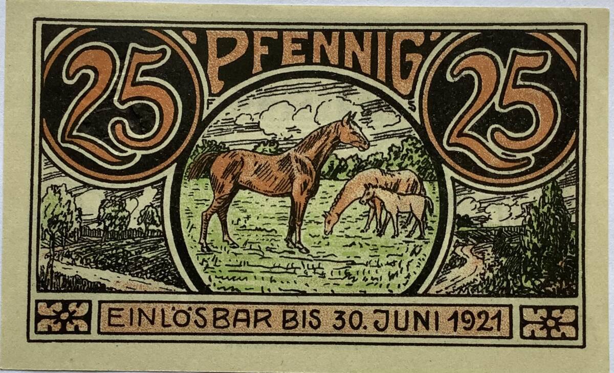 ドイツ帝国歴史的紙幣 1921年 戦争政策銀行券 未使用状態拍卖