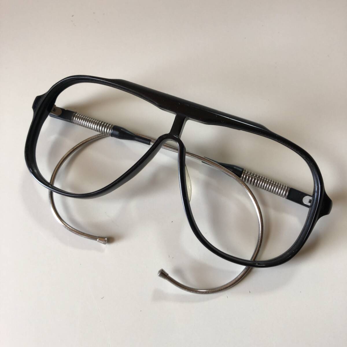 GQ2689◇Wings BAUSCH&LOMB : 80's 希少 眼鏡フレーム◇56□9◇黒 ヴィンテージ ボシュロム拍卖