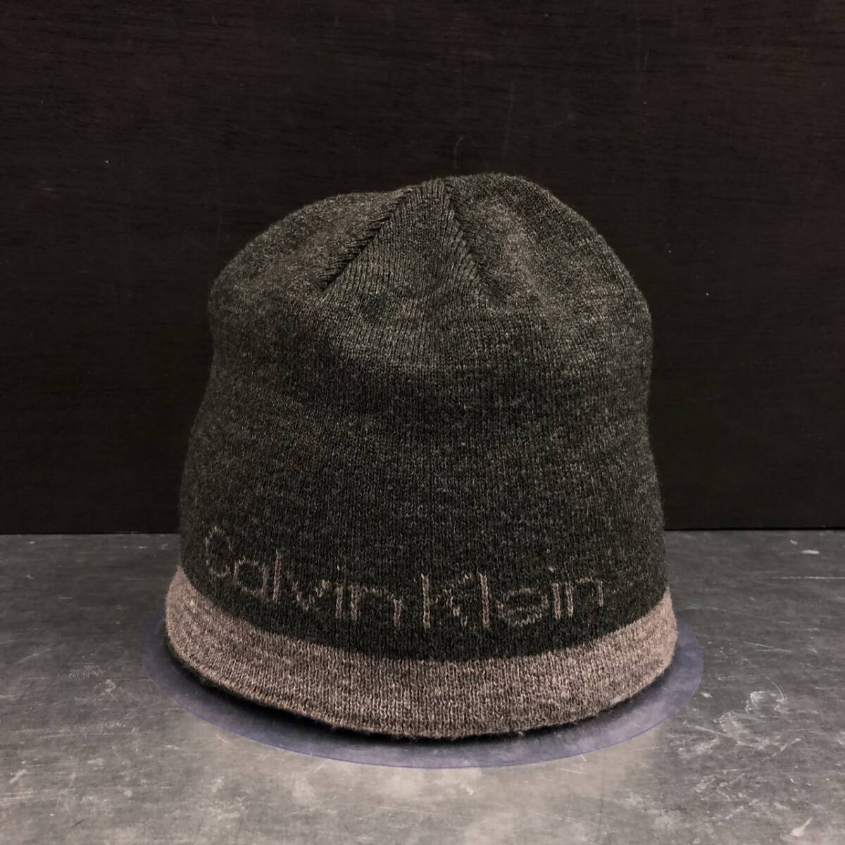 GQ2742◇Calvin Klein : ニットキャップ◇グレー系 カルバンクライン ビーニー ニット帽拍卖