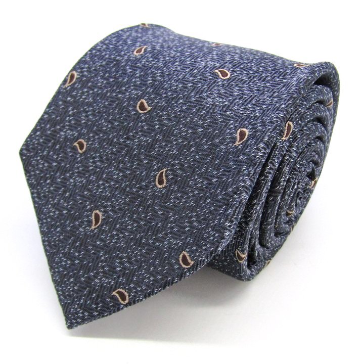 クリスチャン オラーニ ブランド ネクタイ ペイズリー ドット 小紋柄 シルク PO メンズ ネイビー CHRISTIAN ORANI拍卖
