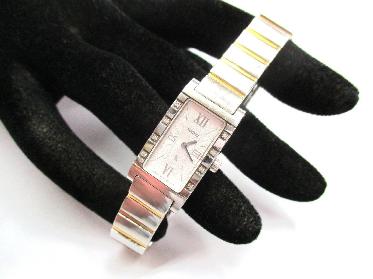 ★とちぎ屋!【SEIKO】セイコールキア 1F20-OBAO(421074)8Pダイヤモンド付 レディース腕時計 定価¥55000★拍卖