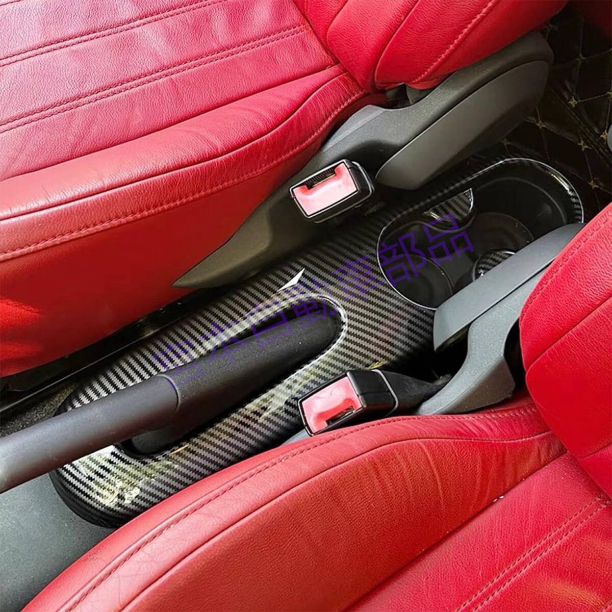 アバルト 595 / フィアット500 センターコントロールウォーターカップフレーム ハンドブレーキパネルカバーABS製Abarth 595 Fiat 500パーツ拍卖